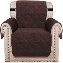 Thick Sofa Chair Cover Velvet Quilted Armchair Cover